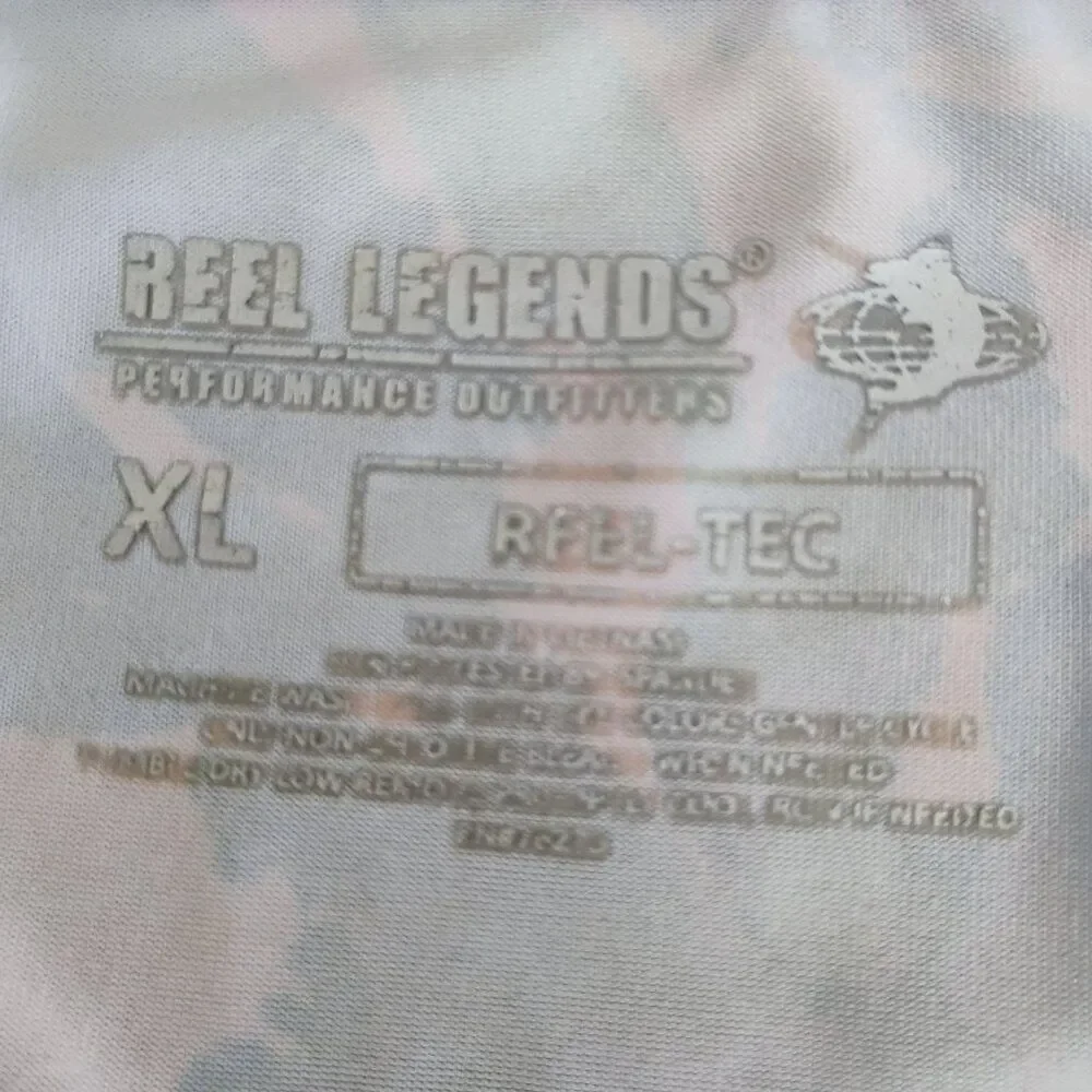 Reel Legends Floral Raglan Performance Rashguard Top Large - Picture 5 of 6